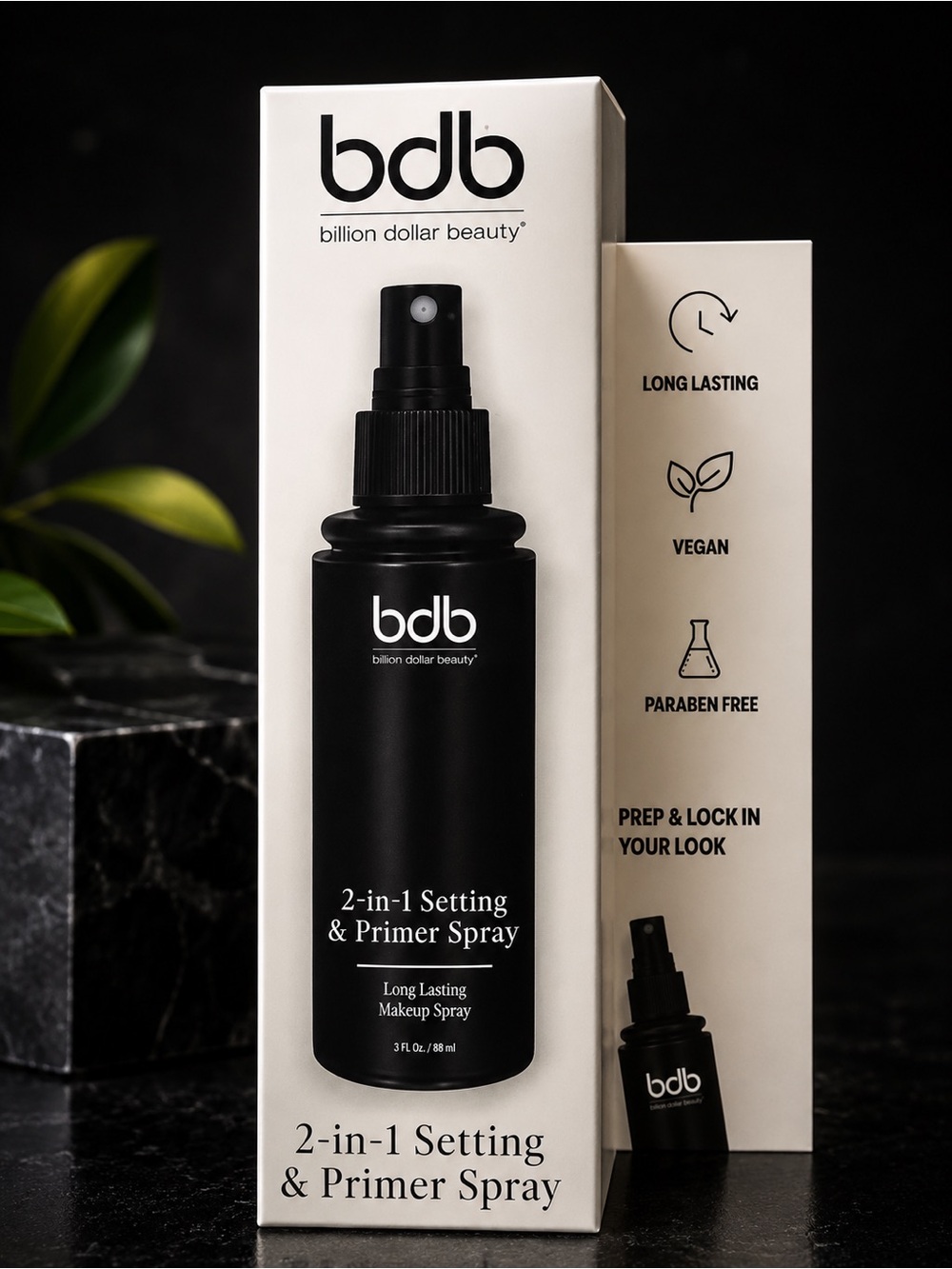2-in-1 Setting & Primer Spray - Black